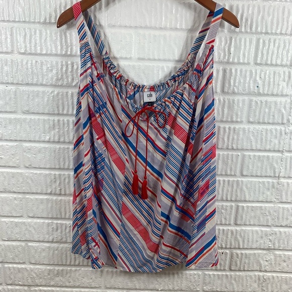 CAbi Tassel Tank 5230 In-line Print Small - Picture 2 of 5